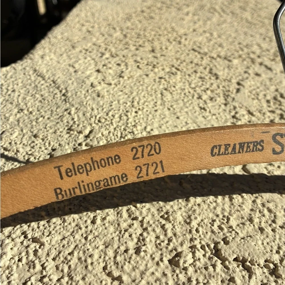 Vintage Sterling Cleaners Burlingame, CA Wooden Hanger